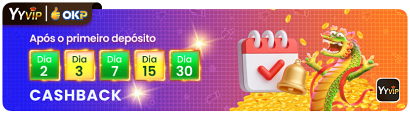 Apos o primeiro deposito CASHBACK