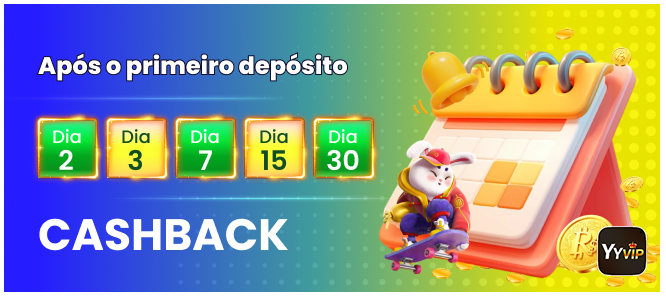 Apos o primeiro deposito CASHBACK